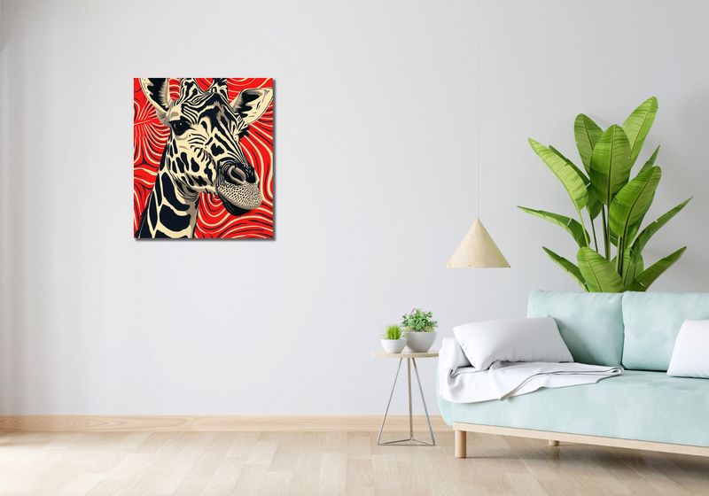 Obraz 60x70cm Wzrok Żyrafy zdjęcie 2