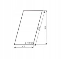 szyba drzwi górna - drzwi góra ciągnika URSUS C-362, C 362
