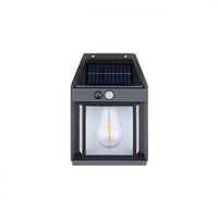 LAMPA LED SOLARNA CZUJNIK RUCHU ZMIERZCHU 3000K IP44 CZARNA