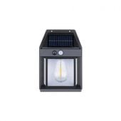 LAMPA LED SOLARNA CZUJNIK RUCHU ZMIERZCHU 3000K IP44 CZARNA