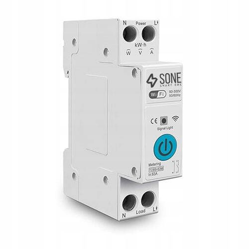 Przekaźnik WIFI 16A TUYA SMART Z POMIAREM ZUŻYCIEM DIN ZDALNE na Arena.pl