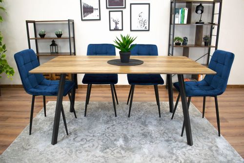 Krzesło KARA - granat aksamit x 3 na Arena.pl