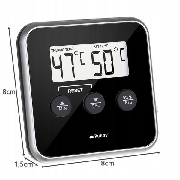 Termometr do Piekarnika Lodówki Kuchni Sonda Timer zdjęcie 6