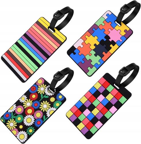 4x ZAWIESZKA DO BAGAŻU WALIZKI IDENTYFIKATOR ADRESOWNIK PRZYWIESZKA METKA na Arena.pl