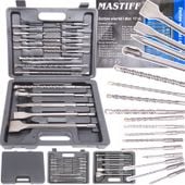 WIERTŁA I DŁUTA DO BETONU 17 EL SDS PLUS WIERTŁO ZESTAW WIERTEŁ I DŁUT