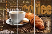 60 90CM OBRAZ 3 ELEM APETYCZNA KAWA DRUK PŁÓTNO RAMA