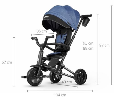 MILLY MALLY 4534 Qplay Rowerek trójkołowy Nova Niello blue na Arena.pl