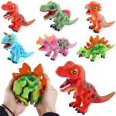 Gumowe Figurki Dinozaurów Do Rozciągania Antystresowe Gniotki 6 Wzorów