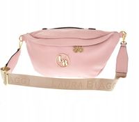 Laura Biaggi – nerka saszetka maxi róż puder groszek JS182