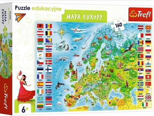 TREFL PUZZLE EDUKACYJNE MAPA EUROPY 15558 na Arena.pl