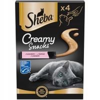 Sheba Creamy Snacks 4x12g Kremowy Przysmak z Łososiem Dla Kota