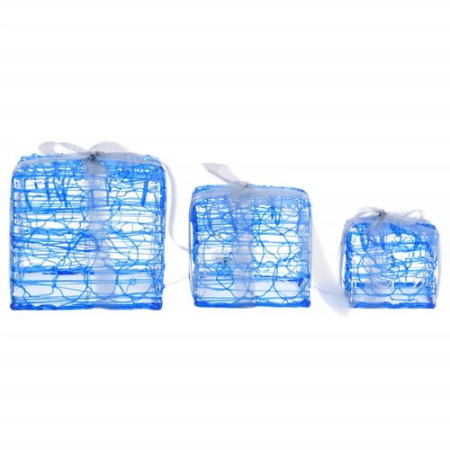 Dekoracja świąteczna: 3 akrylowe prezenty, LED, zimna biel na Arena.pl