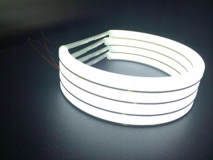 Cotton White Ringi LED BMW E83 X3 E87 E60 E61 E90 E91 Białe Dzienne mocne zdjęcie 6