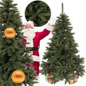 CHOINKA SZTUCZNA JAK ŻYWA ŚWIERK KAUKASKI PREMIUM 220 CM GĘSTA + STOJAK