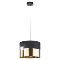 LAMPA WISZĄCA ZWIS TK LIGHTING LONDYN 3474 1xE27 CZARNA/ZŁOTA