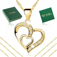 ZŁOTY ŁAŃCUSZEK Z SERCEM 925/585 SREBRNY PREZENT NA URODZINY + DEDYKACJA