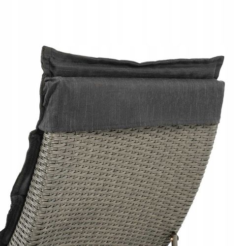 Leżak ogrodowy składany regulowany na balkon taras technorattan z poduszką na Arena.pl