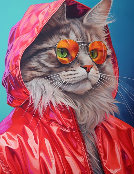 Plakat 50x65cm Kot w Stylu zdjęcie 1