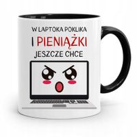Kubek Czarny Informatyka Programisty Pieniążki Z Nadrukiem Ze Zdjęciem