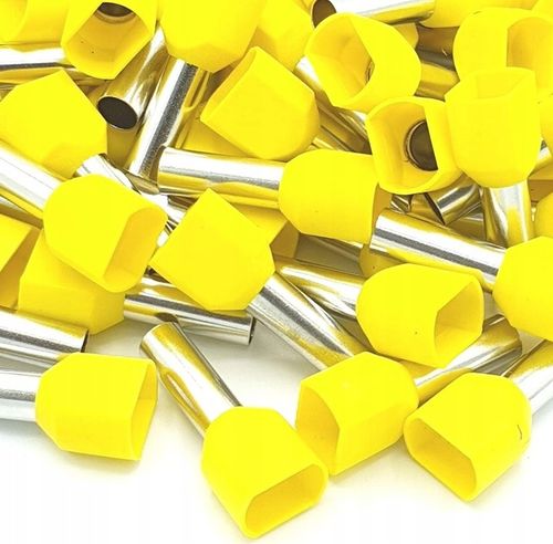 KOŃCÓWKA TULEJKOWA IZOLOWANA 2x6/14 PODWÓJNA ŻÓŁTA na Arena.pl