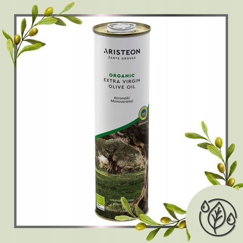 Oliwa z oliwek BIO extra virgin GRECKA 1 litr TŁOCZONA NA ZIMNO Aristeon na Arena.pl