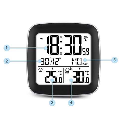 Stacja pogodowa z wyświetlaczem BD-903 srebrny na Arena.pl