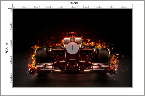 Emaga Fototapeta Płonący Bolid F1 Tapeta Samoprzylepna 104x70.5 na Arena.pl