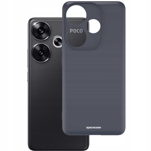 Spacecase Silicone Case Poco F6 5G Black zdjęcie 3