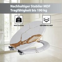 SINOBATH - Deska Sedesowa Wolnoopadająca MDF Uniwersalna Łatwy Montaż
