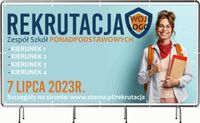 BANER REKLAMOWY oczkowany 200x100cm projekt w cenie REKRUTACJA DO SZKOŁY