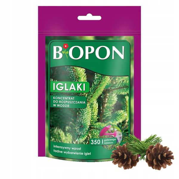 BOPON Nawóz Do Iglaków Koncentrat Rozpuszczany w Wodzie 350 g x 4 sztuki zdjęcie 3
