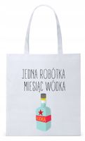 Dla Budowlańca Prezent Torba Eco Biała Shopper Z Nadrukiem Ze Zdjęciem