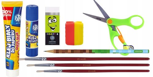 Astra WYPRAWKA SZKOLNA PIXEL ONE Zestaw plastyczny + TECZKA 20 elementów na Arena.pl