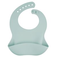 CANPOL Wodoodporny śliniak silikonowy z kieszonką zielony