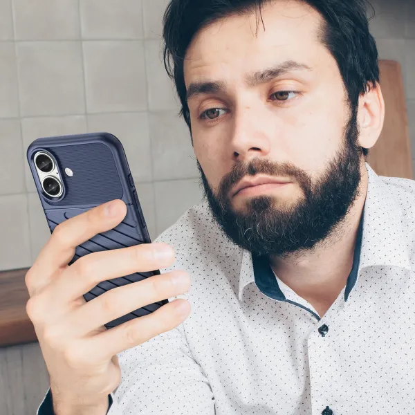 etui silikonowe thunder case do iphone 16 - niebieskie zdjęcie 7