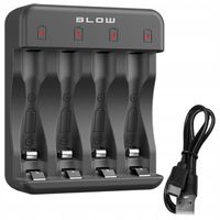 SZYBKA ŁADOWARKA BLOW DO BATERII AKUMULATORÓW AA i AAA NI-MH NI-CD USB-C