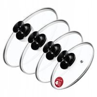 KADAX Pokrywka Szklana Zestaw Pokryw 20/24/26/28cm