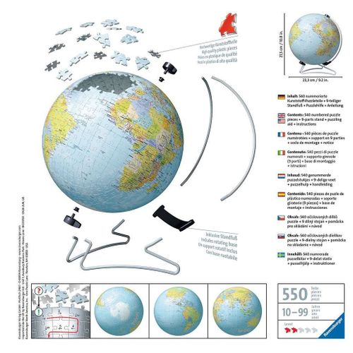 Puzzle 540 elementów 3D Kula Dziecinny globus na Arena.pl