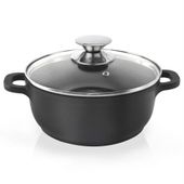 Garnek granitowy ze szklaną pokrywką GRANDE 24 cm, 4 l