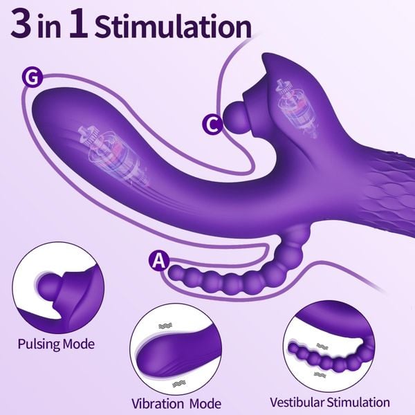 Wibrator - Patty, 7 Vibration Functions, 7 Ball Tapping, Usb zdjęcie 4