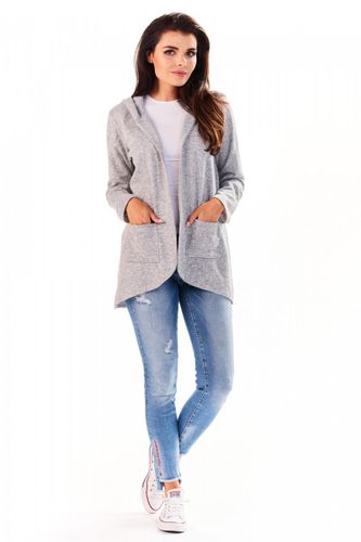 Sweter Kardigan Model A196 Grey - awama  S/M na Arena.pl