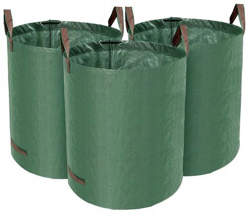3x Worek na liście trawę Kosz Ogrodowy torba Pojemnik na Odpady 272l MOCNY na Arena.pl