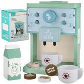 DREWNIANY EKSPRES DO KAWY DLA DZIECI + AKCESORIA ŁADNA ZABAWKA NA PREZENT