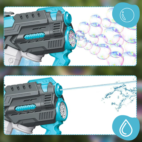 pistolet na bańki i wodę elektryczny automatyczny karabin wodny 2w1 na Arena.pl
