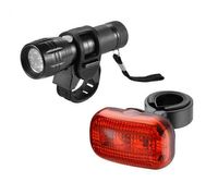 Lampki do roweru - przód czarna 9 LED + tył 3 LED