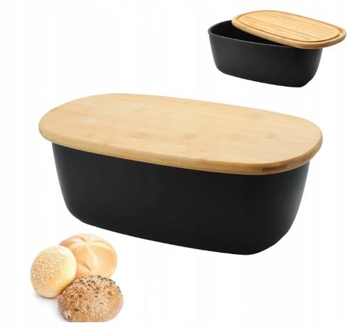 CHLEBAK NA CHLEB PIECZYWO POJEMNIK + DESKA BAMBUSOWA DO KROJENIA na Arena.pl