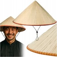 KAPELUSZ WIETNAMCZYKA CHIŃCZYKA CHIŃSKI BAMBUSOWY STOŻKOWY CZAPKA