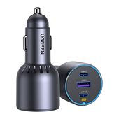 ładowarka samochodowa ugreen ec703, usb + 2x usb-c, 75w (czarna)