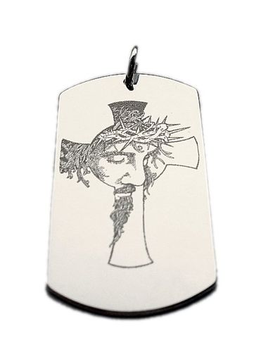 Nieśmiertelnik blacha 5 cm, 11g GRAWER SREBRO na Arena.pl