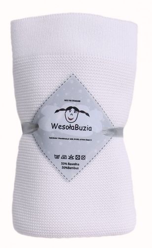 Kocyk Tkany Bambusowy Biały na Arena.pl